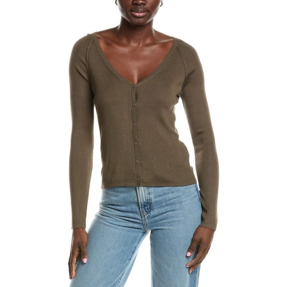 Simkhai Womens  Darlene Silk & Cashmere-Blend Cardigan, Green